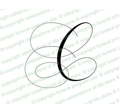 Script Monogram Letter C.