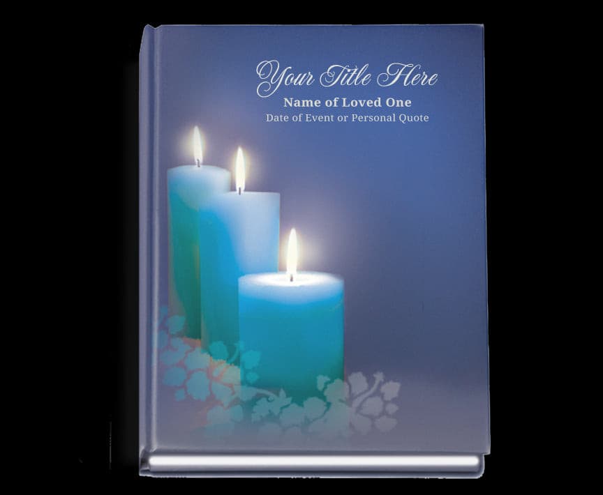 Enlighten Perfect Bind Memorial Funeral Guest Book.