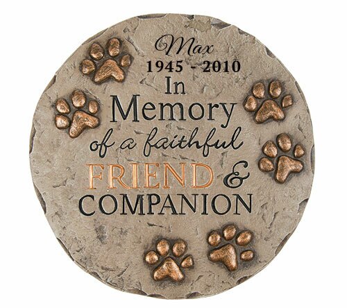 Personalized Faithful Friend Memorial Garden Stepping Stone.