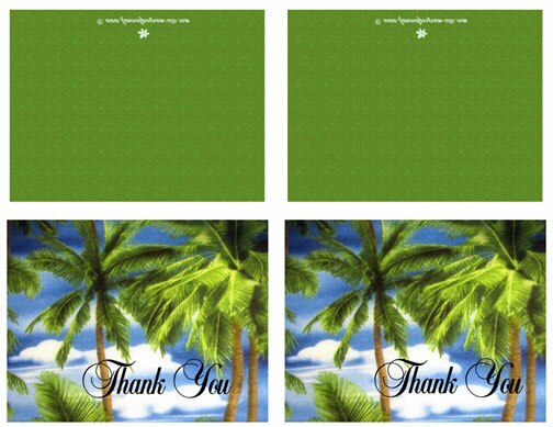 Paradise Thank You Card Template.