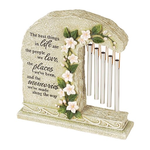 Best Things In Life Stand Alone Memorial Garden Chime.