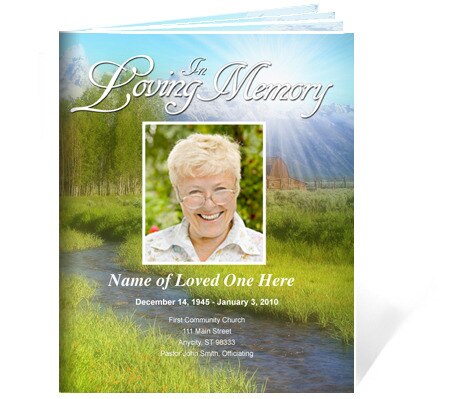 Tranquil Funeral Booklet Template.