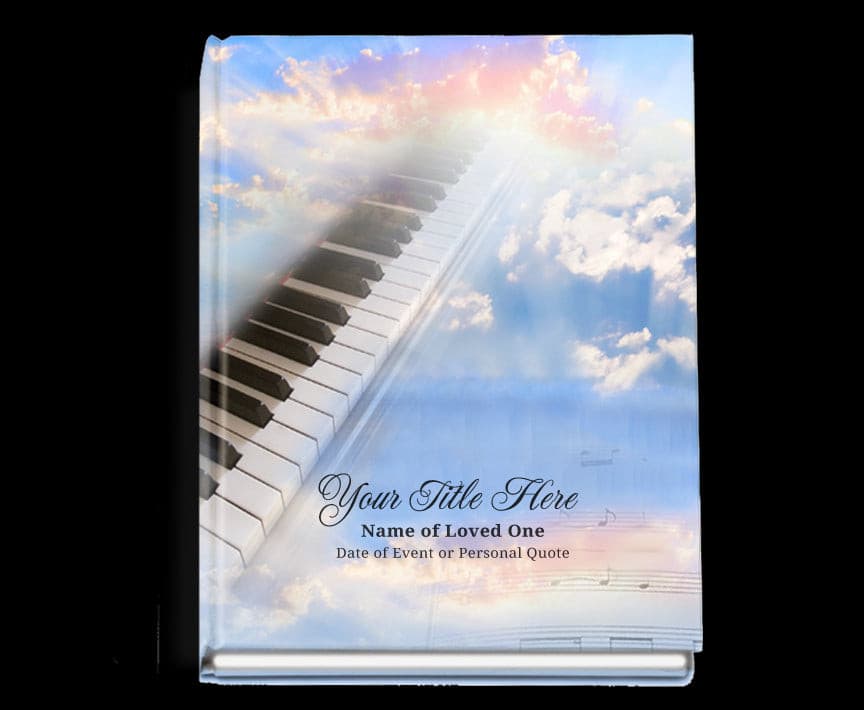 Ivory Perfect Bind Memorial Funeral Guest Book.