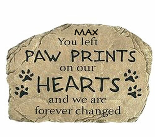 Personalized Paw Prints Memorial Garden Stepping Stone.