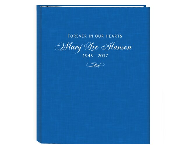 Charleston Linen Memorial Funeral Guest Book.