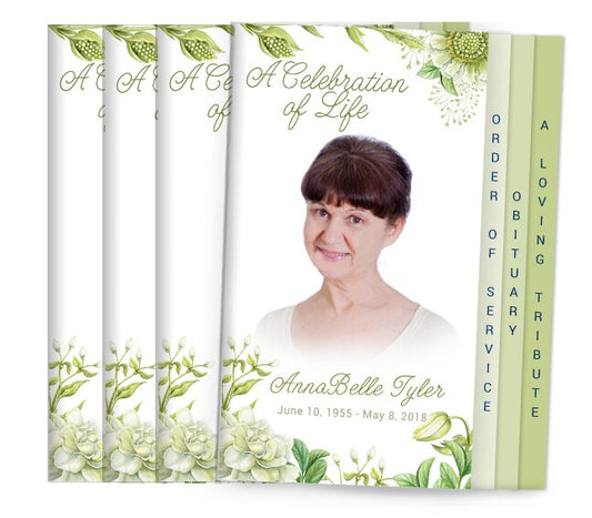 Perennial 8-Sided Graduated Funeral Program Design & Print (Pack 50).