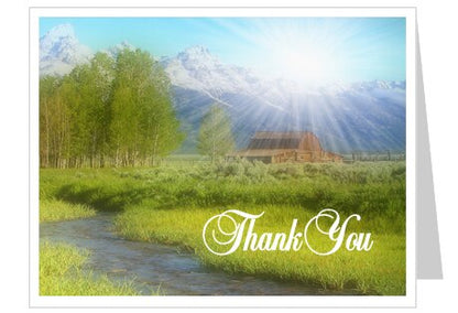Tranquil Thank You Card Template.