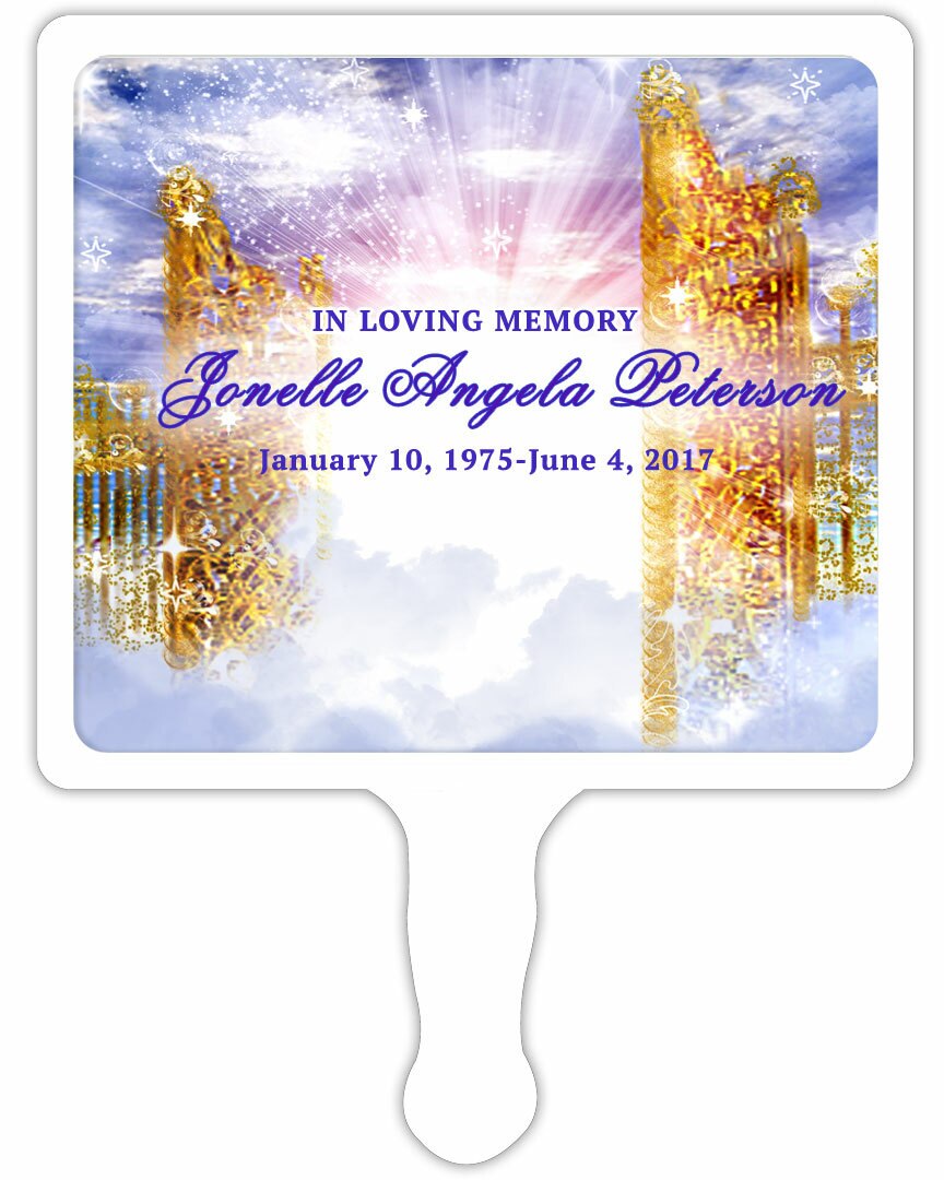 Pathway All-In-One Plastic Memorial Hand Fan (Pack of 10).