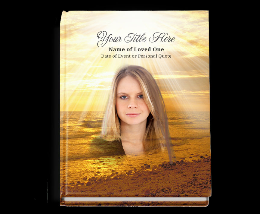 Shine Perfect Bind Memorial Funeral Guest Book.