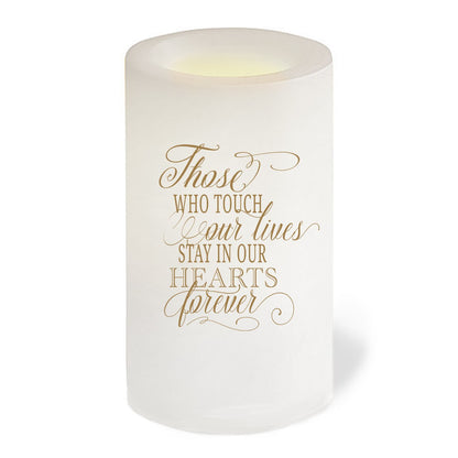 Chestnut Personalized Flameless LED Memorial Candle.