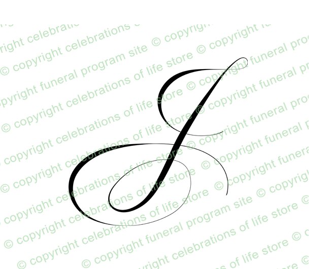 Monogram Letter J.