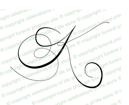 Monogram Letter K.