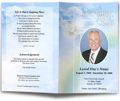 Salvation Funeral Program Template.