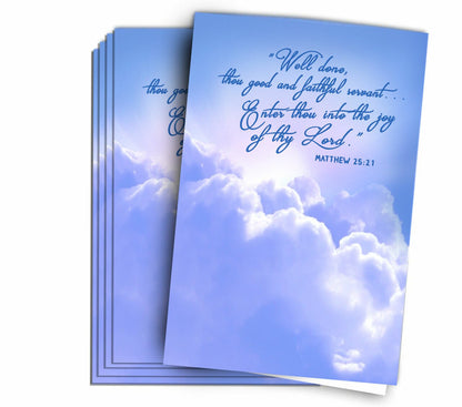 Enter Into Joy Memorial Funeral Program Paper (Pack of 25).