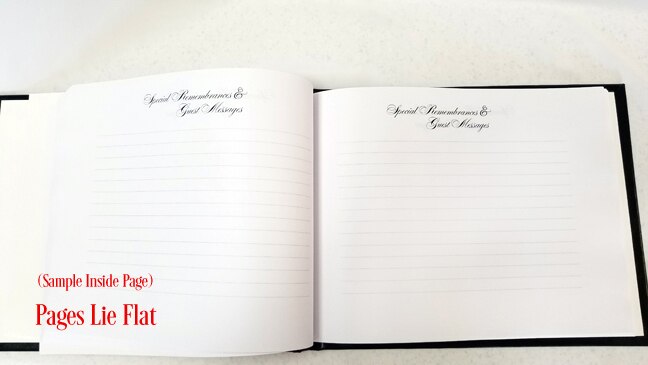 Forever In Our Hearts Linen Funeral Guest Book.