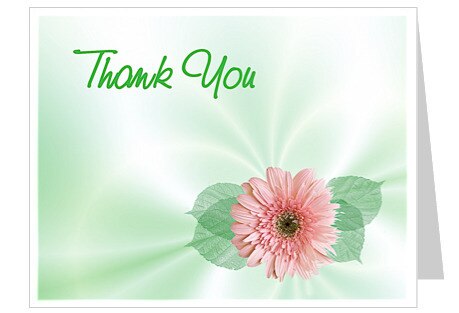 Blossom Thank You Card Template.