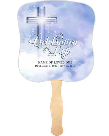 Adoration Cardstock Memorial Fan With Wooden Handle (Pack of 10).
