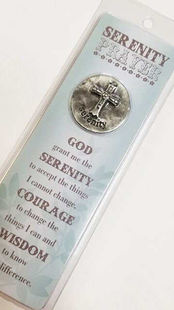 A Serenity Prayer Token and Bookmark.