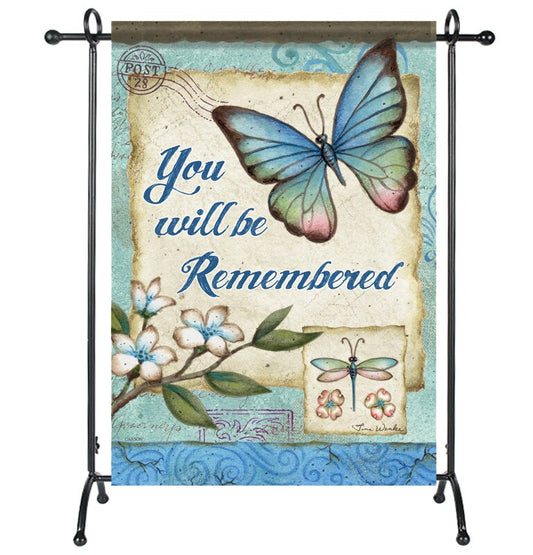 You Will Be Remembered Garden or Cemetery Flag.