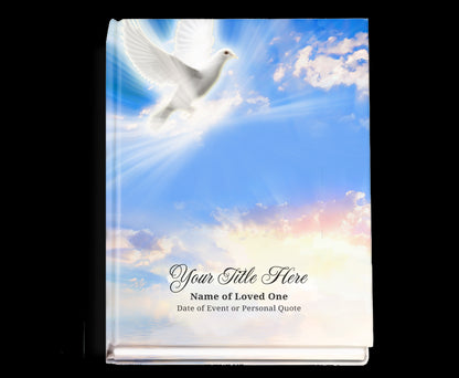 Peace Perfect Bind Memorial Funeral Guest Book.