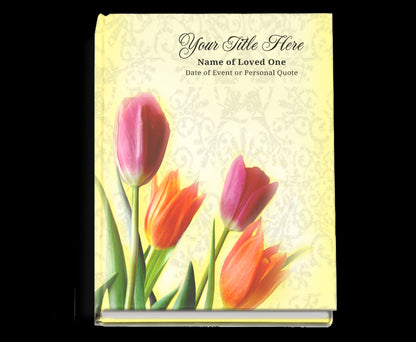 Sunny Perfect Bind Memorial Funeral Guest Book.
