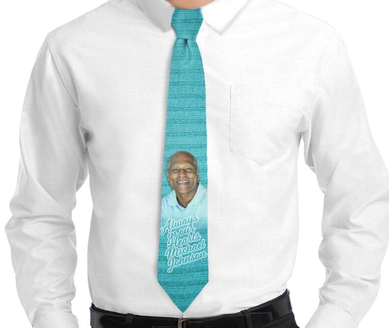 Personalized Knit In Loving Memory Men's Neck Tie.