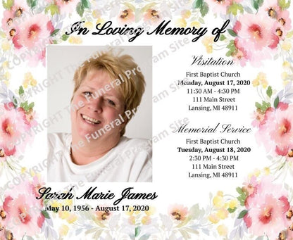 Alyssa Social Media Funeral Announcement Templates - Google Docs.