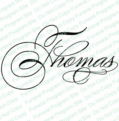 Thomas Name Word Art.