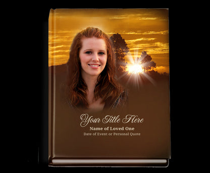 Renewal Perfect Bind Memorial Funeral Guest Book.