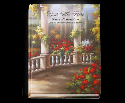 Tuscany Perfect Bind Memorial Funeral Guest Book.