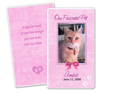 Pink Pet Memorial Cards Design & Print (Pack of 50).