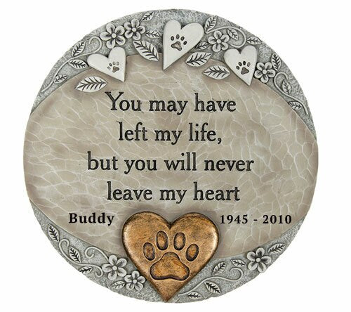 Personalized Left Me Memorial Garden Stepping Stone.