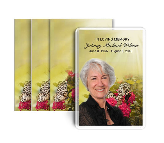 Bouquet Funeral Prayer Card Design & Print (Pack of 50).