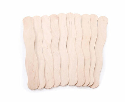 Wooden Fan Handles With Permanent Adhesive Strip (10 Pkg).