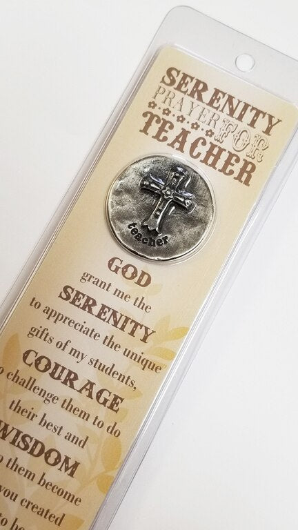 A Teacher's Serenity Prayer Token and Bookmark.