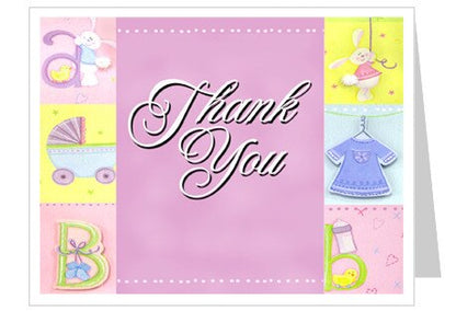 Darling Thank You Card Template.