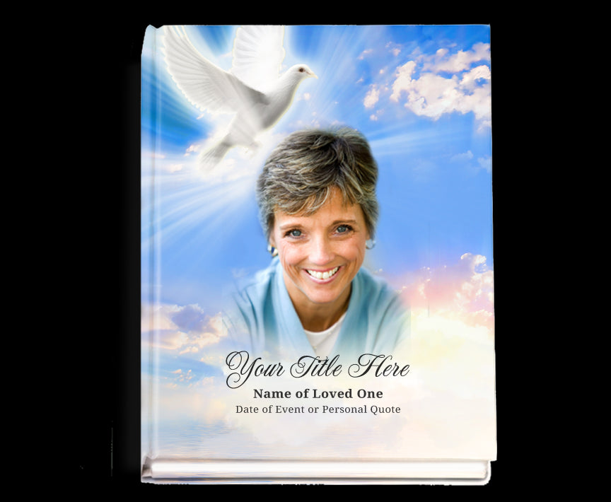 Peace Perfect Bind Memorial Funeral Guest Book.