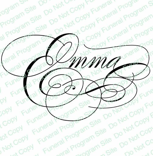 Emma Word Art Name Design.