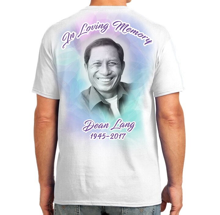 Brush Strokes 2-Sided In Loving Memory Shirts – The Funeral Program Site