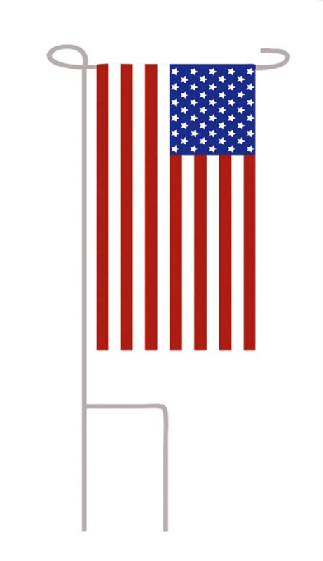 U.S. Patriotic Mini Memorial Flag With Stand.
