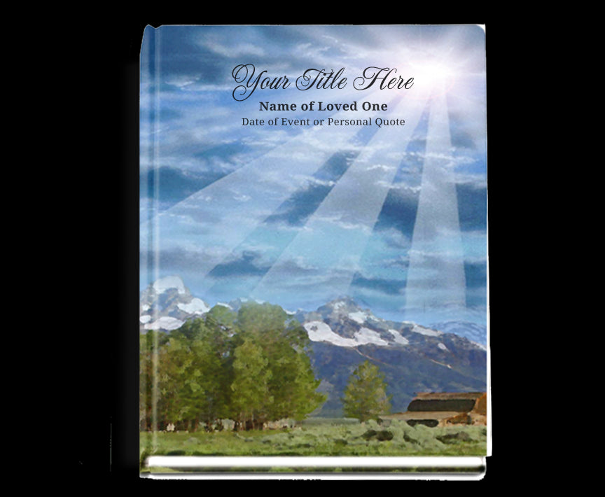 Outdoor Perfect Bind Memorial Funeral Guest Book.