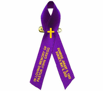 Pastor Religious Faith Based Personalized Awareness Ribbon - Pack of 10.