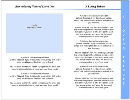 Lighthouse 8-Sided Funeral Graduated Program Template.