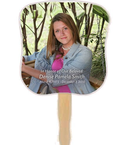 Custom Personalized Hour Glass Memorial Fan (Pack of 10).