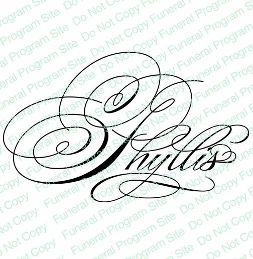 Phyllis Word Art Name Design.