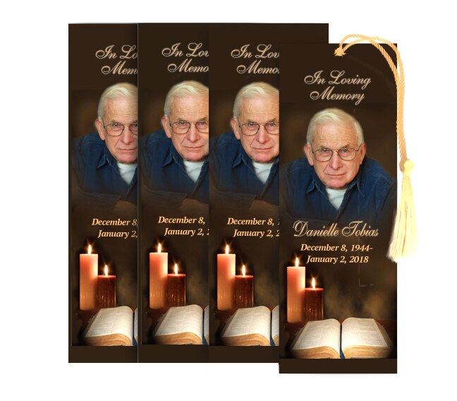 Bible Memorial Funeral Bookmark Design & Print (Pack of 50).