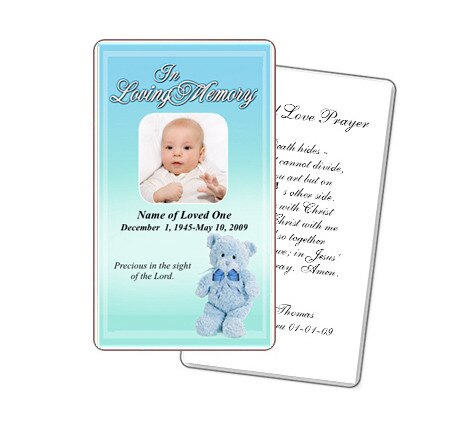 NurseryBoy Prayer Card Template.