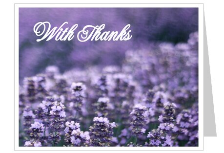 Lilac Thank You Card Template.