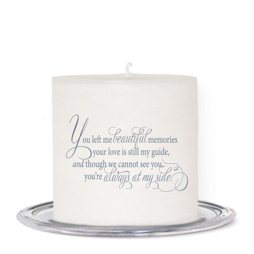 Forever Personalized Small Wax Memorial Candle.