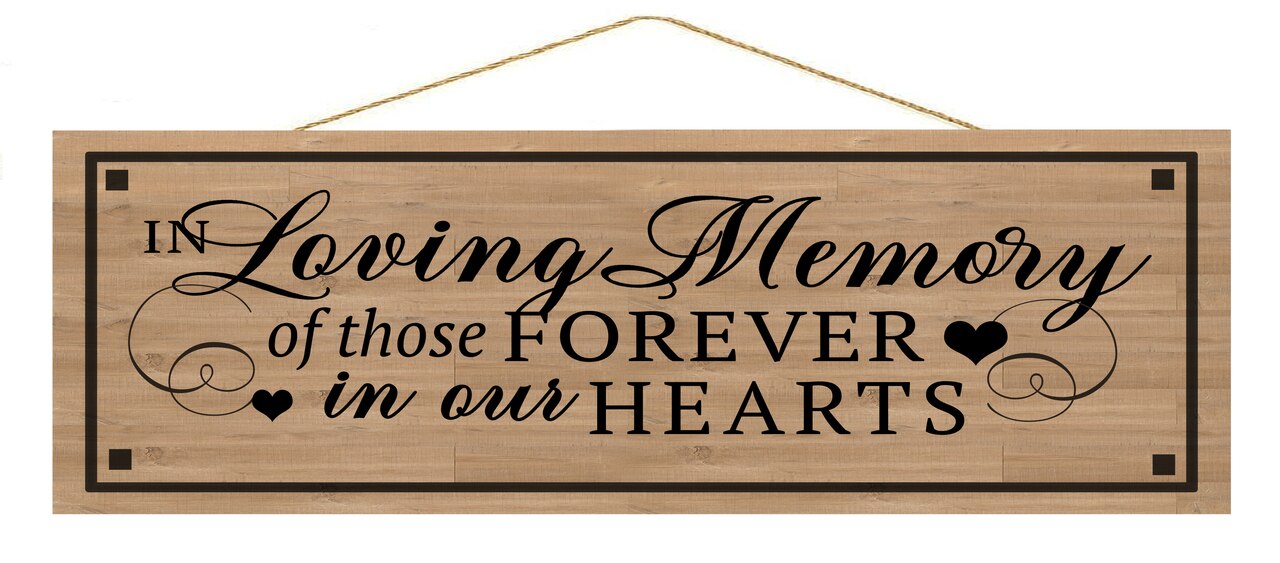 In Loving Memory Personalized Custom Memorial Wood Sign.